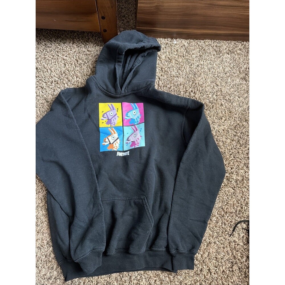Fortnite Graphic Pullover Hoodie Sweatshirt Black, Unisex Youth, XL